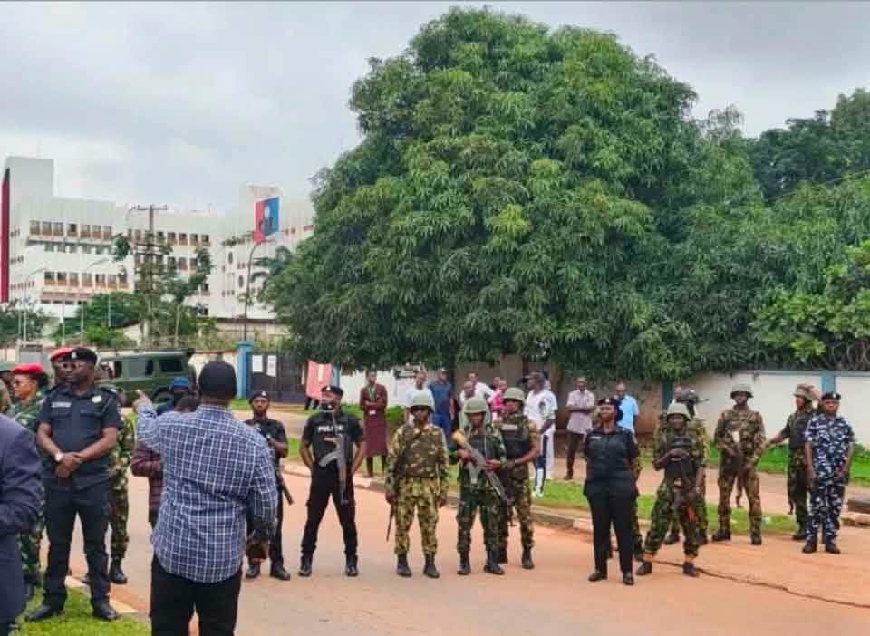 Heavy security deployed at Defence HQ as retired soldiers protest unpaid pension adjustments